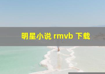 明星小说 rmvb 下载